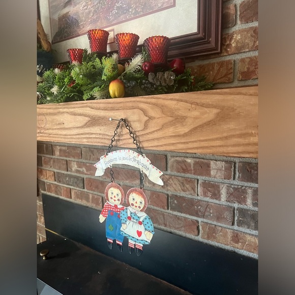 Rare Vintage 1973 Raggedy Ann & Andy Hanging Wall Decor - Picture 3 of 5
